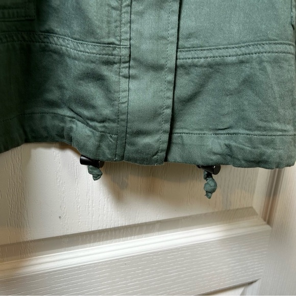 Eileen Fisher Organic Brushed Cotton Hemp Relaxed GREEN Jacket Size Small Petite - Picture 5 of 12